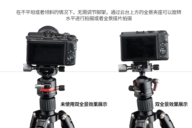 nhiếp ảnh lửa Nam như một trung tâm chân máy camera SLR chuyên nghiệp của lực hấp dẫn thấp đôi ống kính tele toàn cảnh đầu E3-H2 - Phụ kiện máy ảnh DSLR / đơn chân máy manfrotto