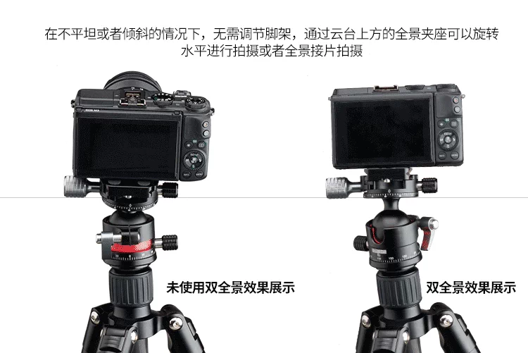 nhiếp ảnh lửa Nam như một trung tâm chân máy camera SLR chuyên nghiệp của lực hấp dẫn thấp đôi ống kính tele toàn cảnh đầu E3-H2 - Phụ kiện máy ảnh DSLR / đơn