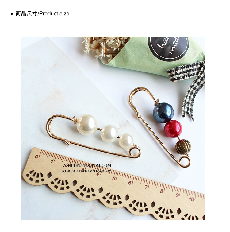 Hàn Quốc phong cách retro trâm cài trâm sáng tạo phụ kiện đơn giản Nhật Bản giả ngọc trai pin cổ áo trang sức - Trâm cài trâm cài áo pnj