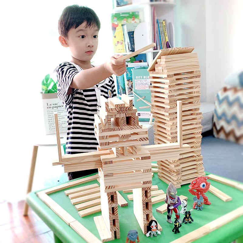 Log Capule building blocks Archimedes building blocks kindergarten 3 free assembly building educational children's toys 6