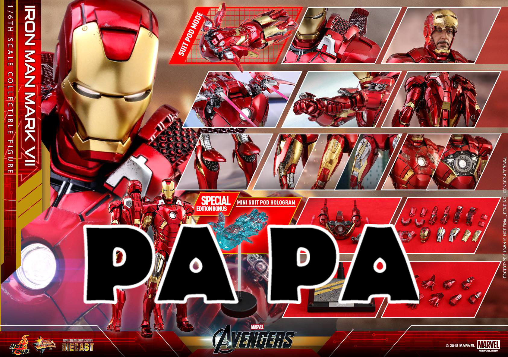 Venue version spot HotToys HT MMS500 Avengers Alloy Iron Man 3 MK7 2 0