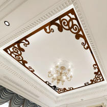 Self-adhesive three-dimensional European ceiling decorative corner flower diagonal stickers ceiling corner lines self-installed acrylic mirror wall stickers