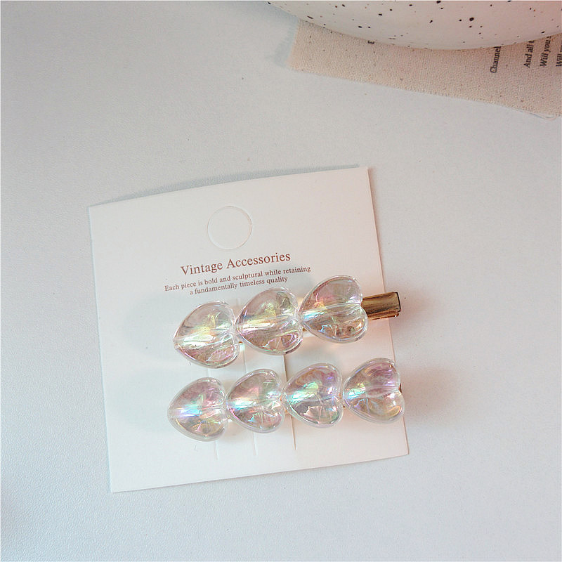 Barrettes Acryl Transparent Kette Einfache Haar Clip Set display picture 2