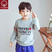 Youbeiyi Children áo thun dài tay mùa xuân và mùa thu Các mẫu bé trai và bé gái hoạt hình áo sơ mi chạm đáy áo ba lỗ bé gái 