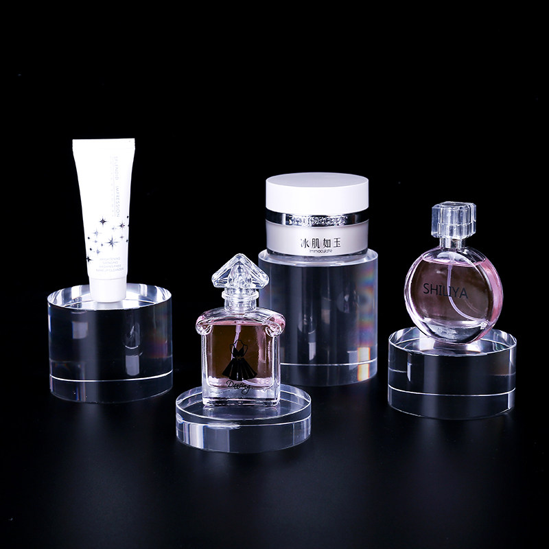 Transparent acrylic cylinder shooting display rack ring jewelry counter display rack exhibition hall display props