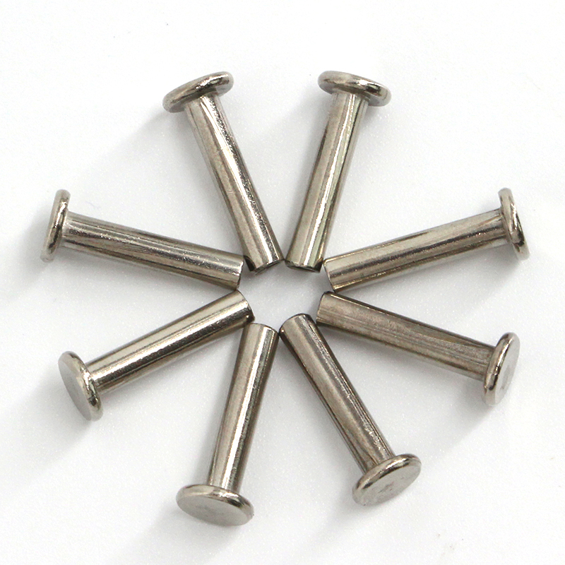 Flat head rivet half hollow rivet Iron nickel plated GB875-1986 hollow nail 3-3