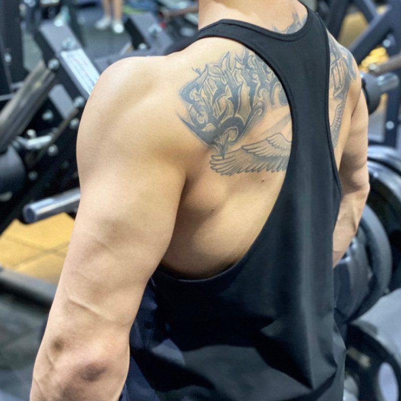 Спортивный жилет для спортзала, футболка без рукавов для тренировок, впитывает пот и запах 