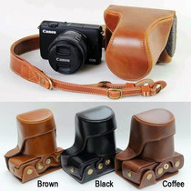 Applicable to Canon EOS M10 M100 M200 15-45 Mirror Camera Bag Leather Jacket Special Bag