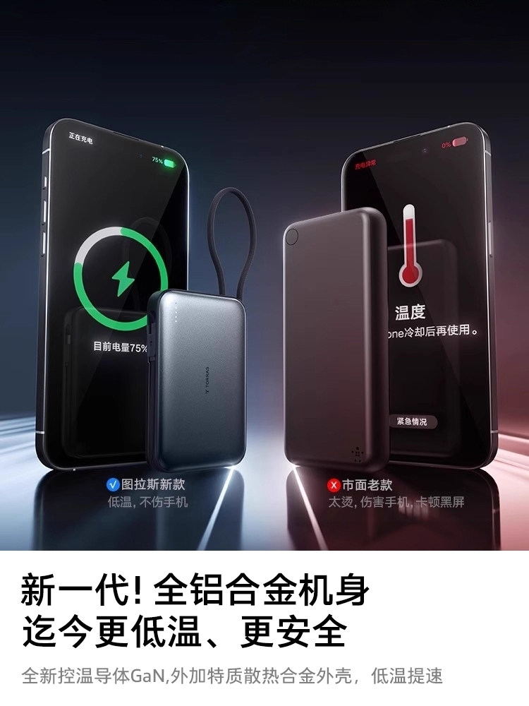 [Tulas Power Bank 20000Mah 2025 New Model with 3C Certification for Airplane Use] Comes with Cable, Suitable for Apple 17/16, Fast Charging, Large Capacity, Ultra-Thin, Compact, Portable, Dedicated