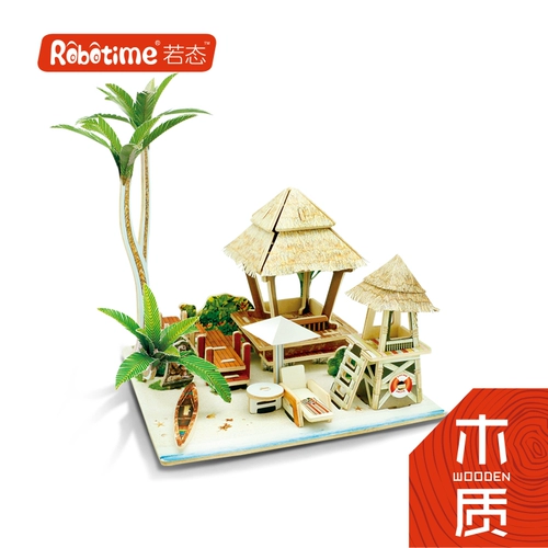 Трехмерная головоломка, деревянная хижина, конструктор, игрушка, в 3d формате, домик своими руками