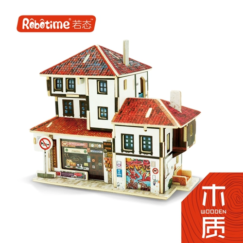 Трехмерная головоломка, деревянная хижина, конструктор, игрушка, в 3d формате, домик своими руками