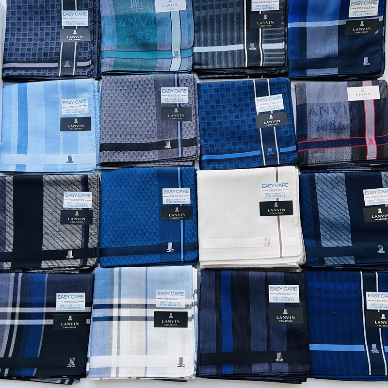 [Discounted Item] Japanese-Made Handkerchief Lanvin Lavin Men's and Women's Square Scarf Handkerchief Gift