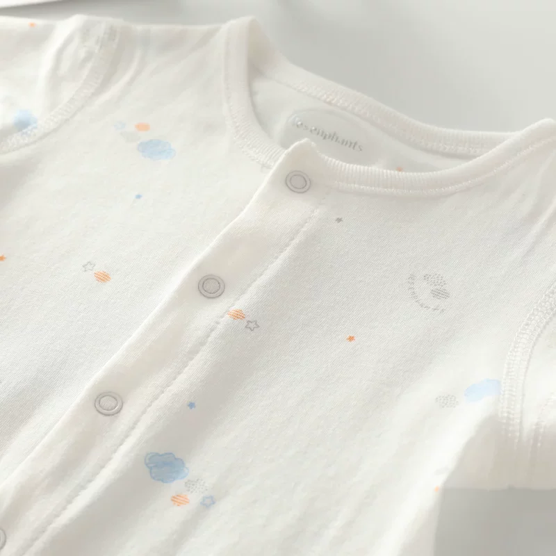 Children's summer thin bodysuit, underwear, with short sleeve