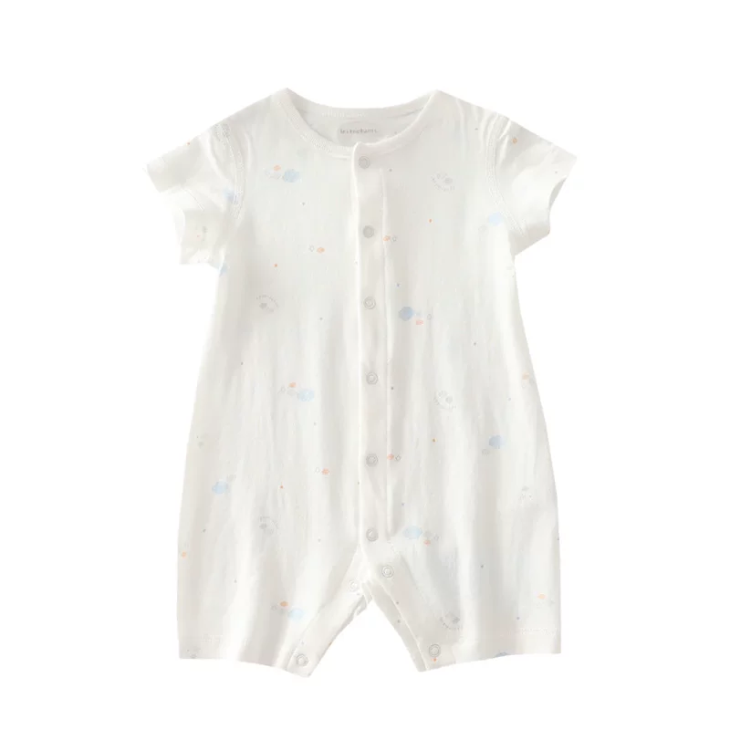 Children's summer thin bodysuit, underwear, with short sleeve