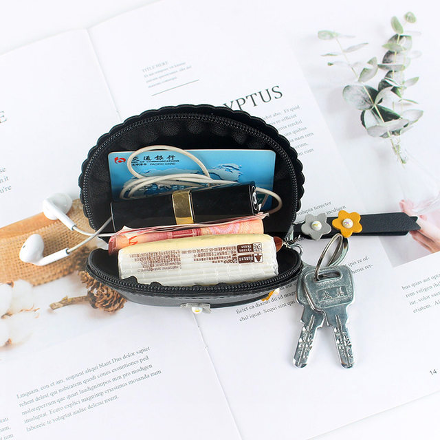 Creative flower coin purse mini coin purse card holder headphone bag personalized ID bag women cute large capacity