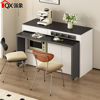 New movable island dining table integrated kitchen island dining table separated bar counter dining cabinet integrated e76