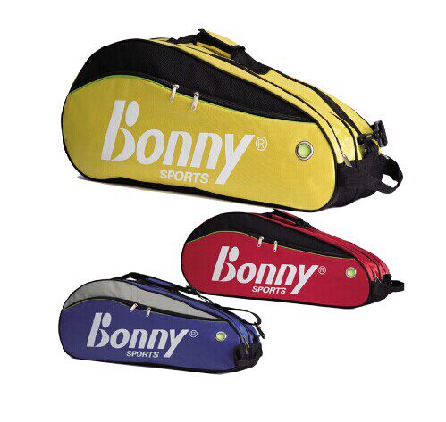 Poli yellow blue red Bonny badminton racket bag Yue Action series six-pack badminton racket bag