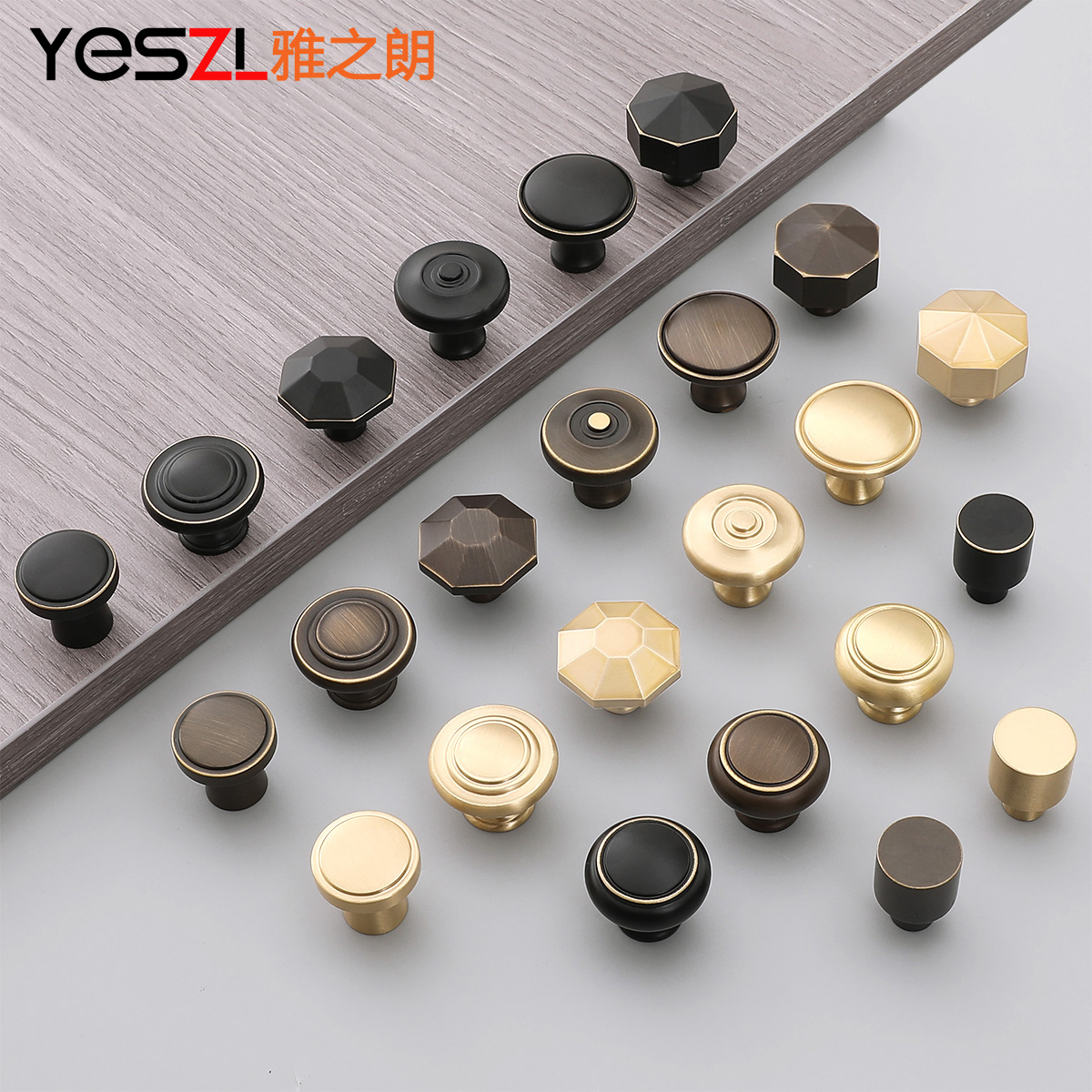 Pure copper single-hole handle cabinet cabinet door minimalist all-copper-coated overall cabinet shoes cabinet Chest Drawers Pull Clasp American Retro Brass Handle