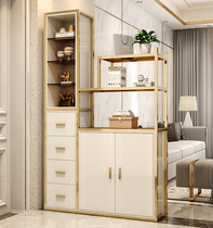 High-end light luxury entrance cabinet shoe cabinet one-piece entrance room hall cabinet living room screen partition decoration wine cabinet modern