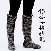 New mens and womens transplanting shoes soft bottom farmland shoes water pants super light waterproof pants knee water field shoes non-slip water shoes