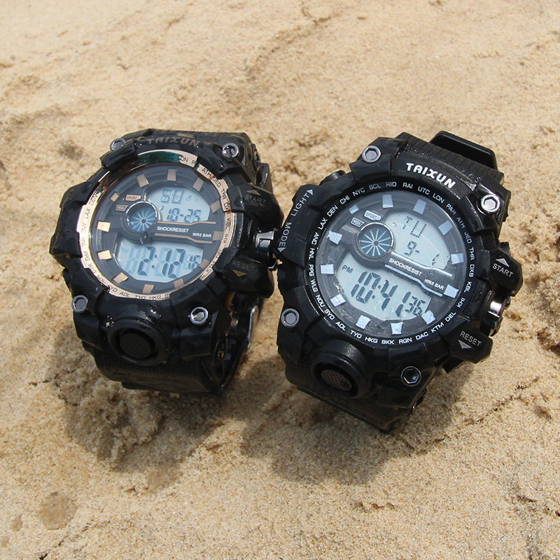 Tai Zhu Large Dial Multi-function Outdoor Sports Watch Men Fashion Trend Night Waterproof Watch Men