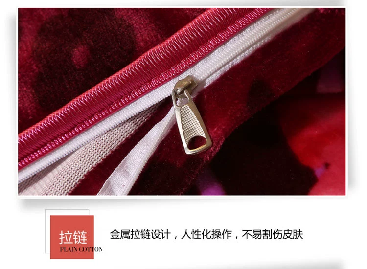 Một gia đình bốn nhung san hô dày luật mùa đông ấm áp lông cừu Levin cashmere flannel chăn trải giường chồn vàng cashmere - Bộ đồ giường bốn mảnh
