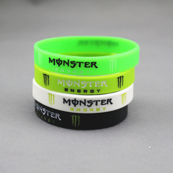 New Monster Energy Bracelet Basketball Star Bracelet Simple Fashion Edition Silicone Wristband Men's and Women's Sports Wristband
