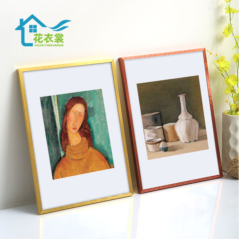 Aluminum Alloy Narrow Edge Photo Frame Metal Large Picture Frame Hanging Wall 8k Open 4k Pack A3 Poster Puzzle Frame Custom A4