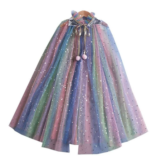 Детская вуаль принцессы, блестки для ногтей, плащ, накидка, «Холодное сердце», защита от солнца