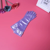 Сиреневые перчатки с бантиком