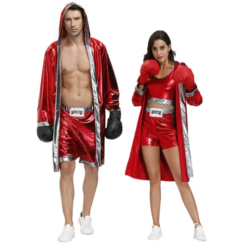 Боксерский красный плащ для влюбленных подходит для мужчин и женщин, костюм, косплей