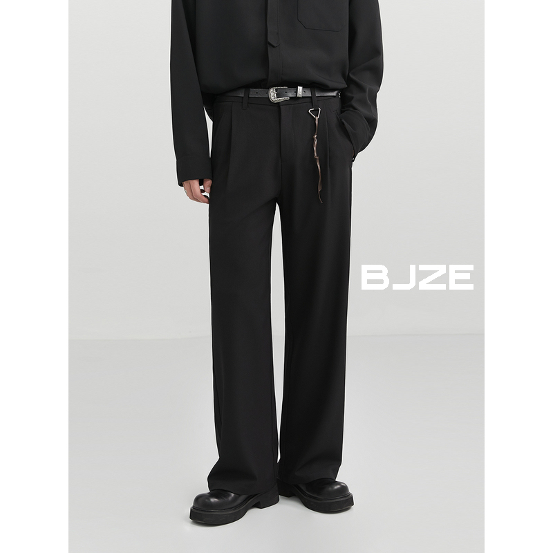 [Second Generation Upgraded Anti-Wrinkle] 26 Spring and Autumn High-End Loose Straight-Leg Suit Pants for Commuting, Casual, Cool and Thin Style