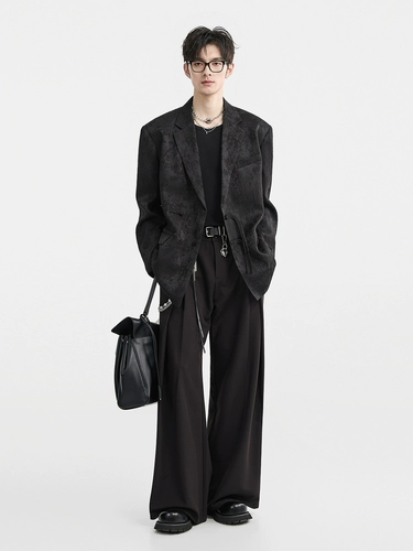 [Высококачественный ткацкий новый китайский стиль] Bjze Men's Clothing 25 весна Новый повседневной костюм Элегантный красивый куртка