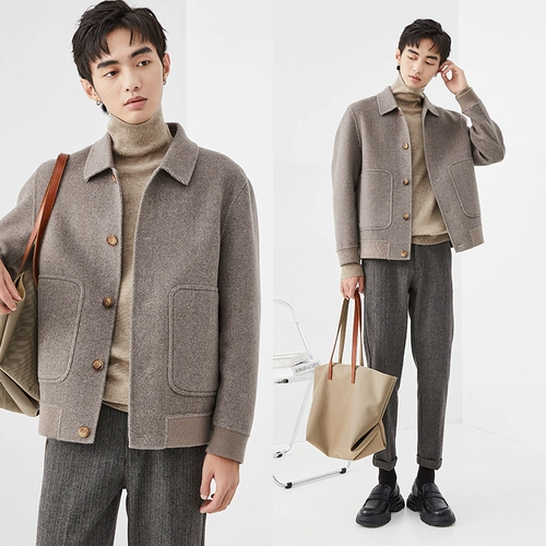 Шерстяная двусторонная куртка, демисезонное пальто, 2020