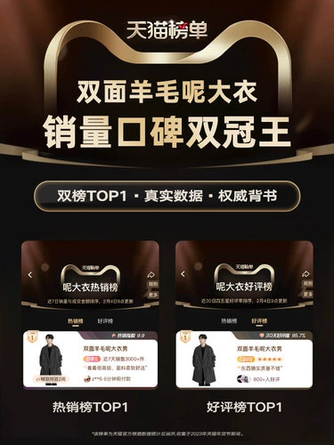 Двусторонное шерстяное зимнее пальто, длина миди, увеличенная толщина