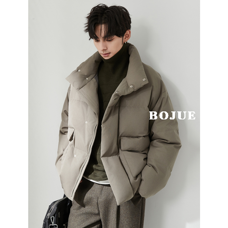 High level Sensation Large Turnover Short down Down Clothing Men Loose 23 Deep Winter New Thickened Duck Suede Coat-Taobao