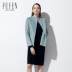 FUFEN Fufen Mùa xuân Thương hiệu mới Phụ nữ ngắn Cổ áo khoác Zipper Zipper Wool Top Casual S-7898 - Áo khoác ngắn áo măng to nữ ngắn Áo khoác ngắn