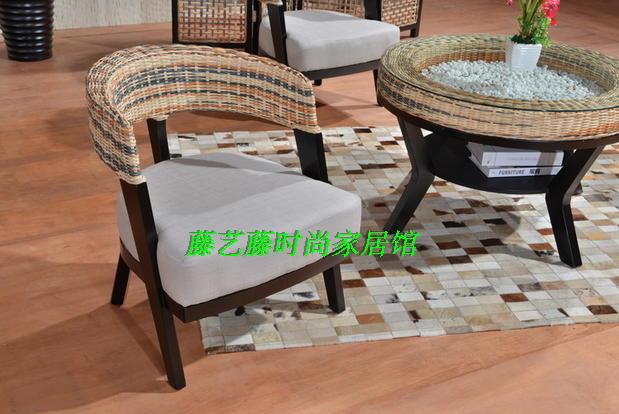 Mây giải trí liên hệ bàn ghế cafe phòng chờ ghế đơn mây thực sự đồ nội thất đơn sofa ban công giải trí bàn ghế - Bàn ghế ngoài trời / sân bàn ghế nhôm đúc ngoài trời