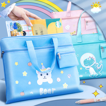 A4 file bag portable information bag multi-layer students with waterproof test paper storage bag Oxford cloth tutorial bag production inspection bag