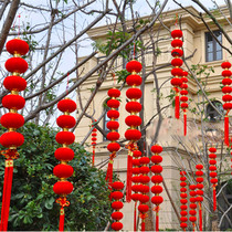 Little Lantern Spring Festival New Years Day Hanging Scene Decoration New Years Creative Flocking Lantern String Chinese Style Outdoor Decoration