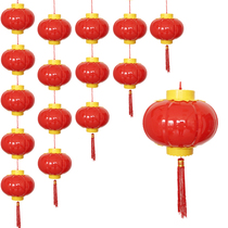 Luminous LED lantern acrylic outdoor waterproof interior decoration wedding size red plastic series Lantern