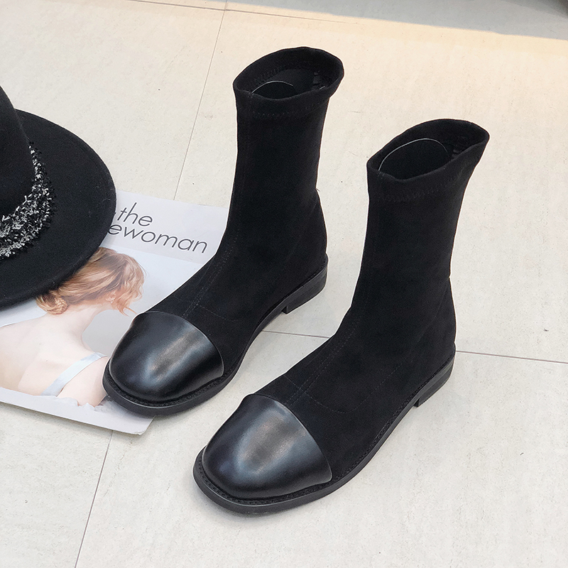 Martin boot nữ 2018 thu đông mới phiên bản Hàn Quốc mới của chàng sinh viên hoang dã đế bệt đế bệt đế bằng giày boot nữ cổ thấp đế cao
