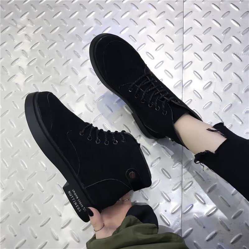 Phong cách Anh retro Martin boot nữ 2018 mùa thu và mùa đông mới hoang dã đế dày dày với đôi bốt ngắn giày boot nữ xịn