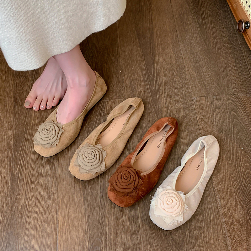 Rose Evening Breeze Women's Shoes 2026 Autumn New Egg Roll Rocking Shoes Gentle Style Flat Commuting Mary Jane Shoes Rose Evening Breeze Women's Shoes 2026 Autumn New Egg Roll Rocking Shoes Gentle Style Flat Commuting Mary Jane Shoes
