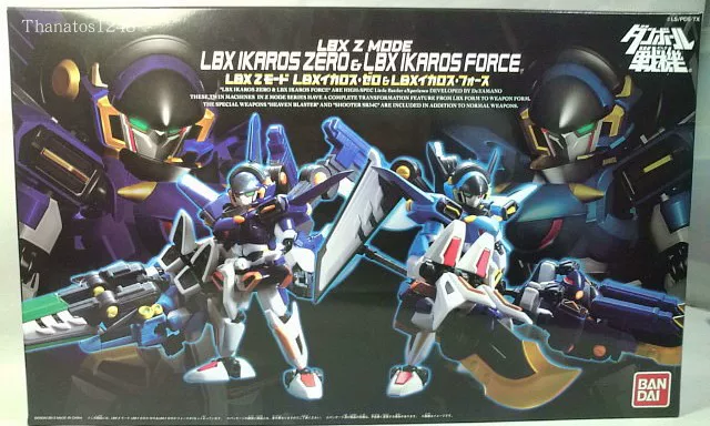 Bandai сверх-литой готовый к бою LBX Icaros атакует Gemini Akris