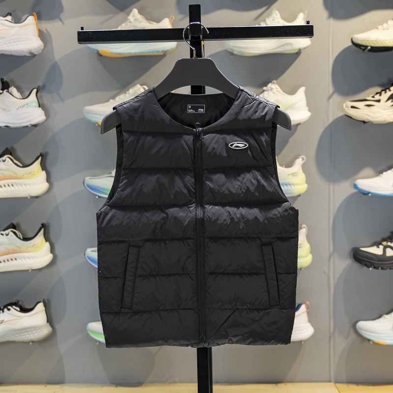 Li-Ning Children's down Vest 2025 Winter New Model Boys and Girls Round Neck Duck down Warm Vest Ymrv005