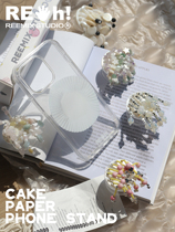 Pick up cake paper mobile phone case bracket original protective case 12 13 pro Max ins summer