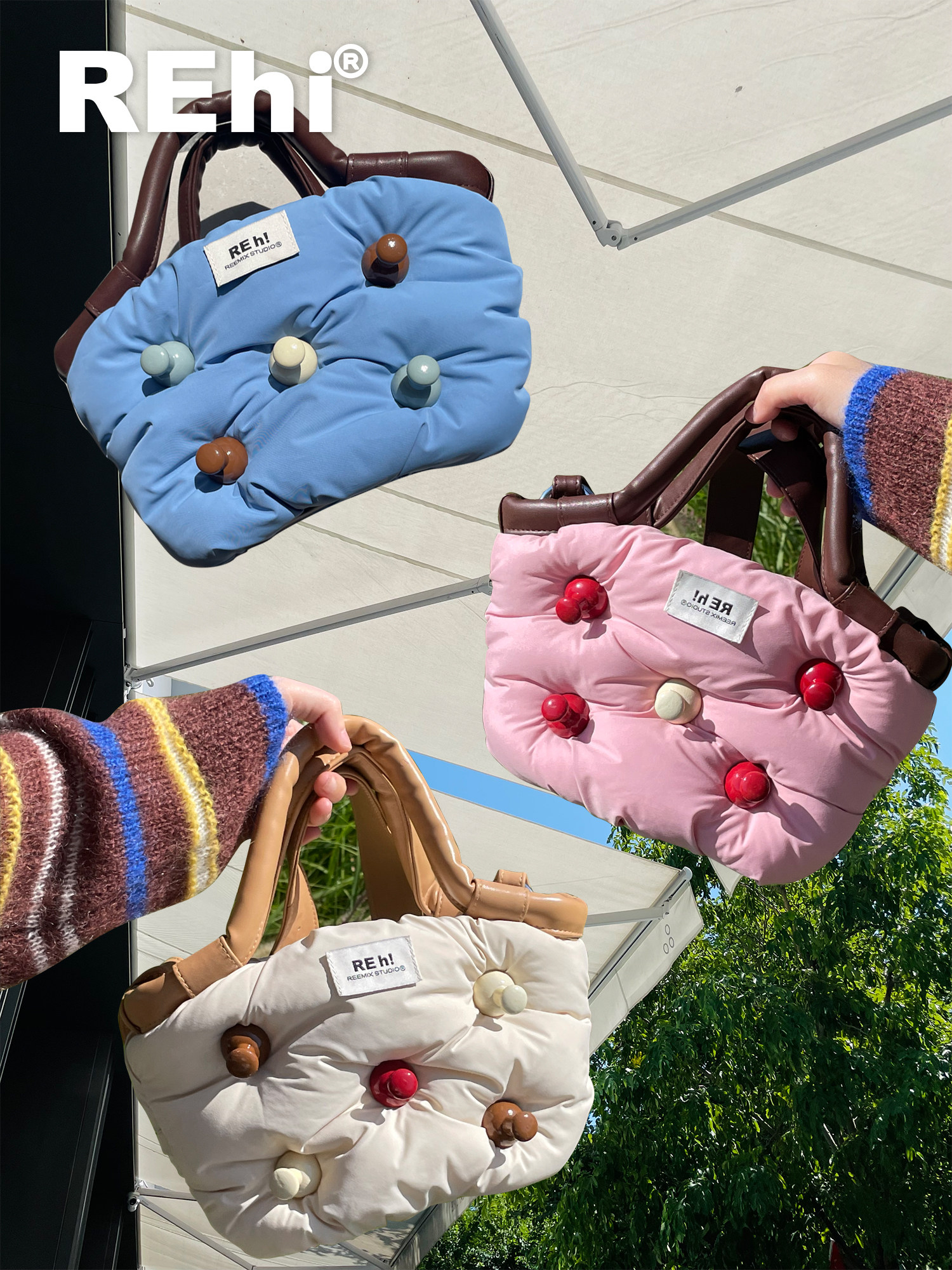 Picking up Rehi Cookie Ding Baozi Shoulder Messenger Bag Original Cute Underarm Bag Niche Autumn and Winter Bags