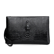 New fashionable mens handbags mens trendy casual mens bags crocodile pattern large capacity clutch bag envelope bag clip bag