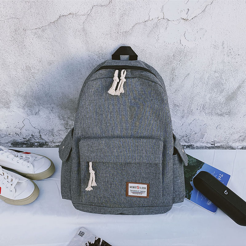 New Men's School Bag Middle School Junior High School Students Large Capacity Women Ins Wind College Campus Double Shoulder Bag Computer Bag